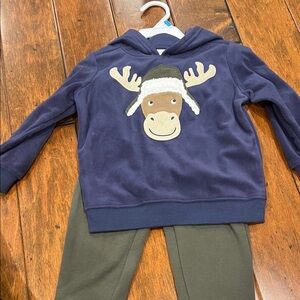 Carters holiday moose sweater set 24 months